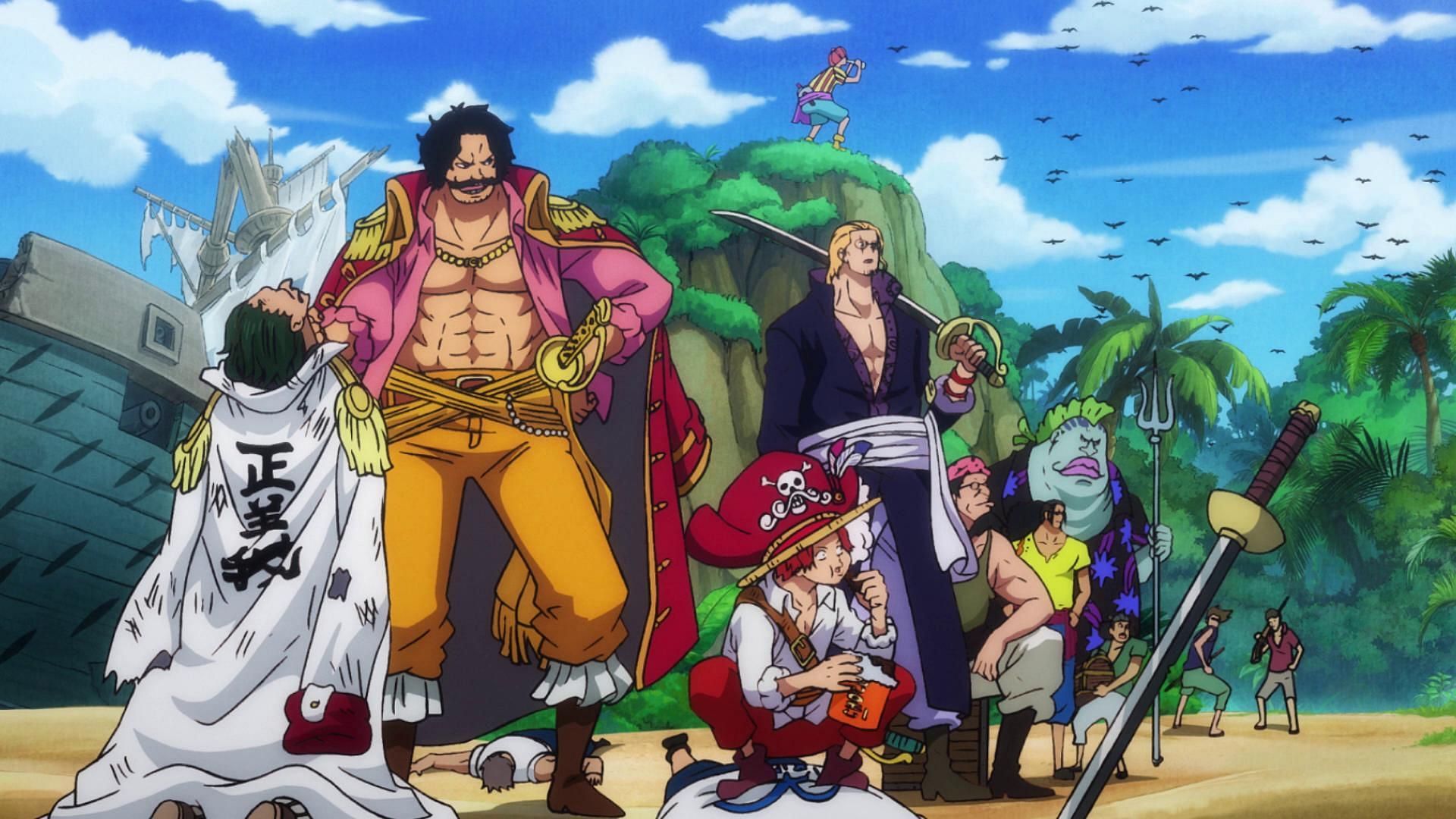 The Roger Pirates, the only crew to ever reach Laugh Tale (Image via Toei Animation)